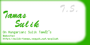 tamas sulik business card